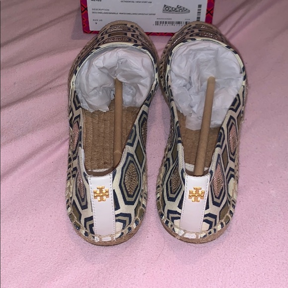 Tory Burch NWB Cecile Embellished Espadrille sz 9 - Picture 4 of 9